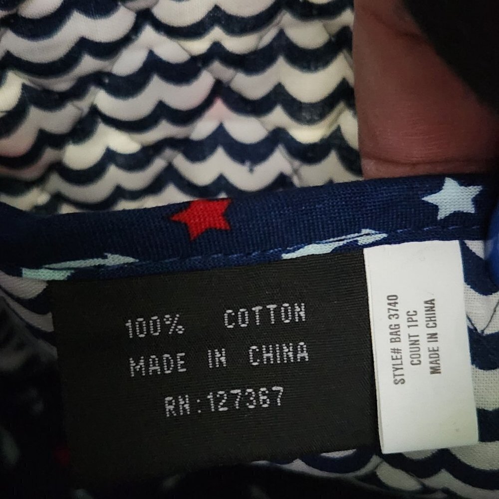 Nicole's Boutique NWT Anchor Nautical Quilted Cotton Tote Bag - Picture 7 of 7